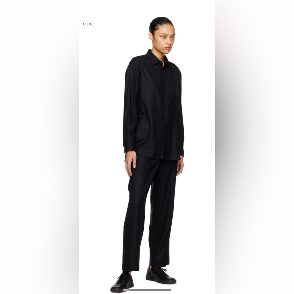 Auralee Wool Black Shirt - Picture 5 of 11